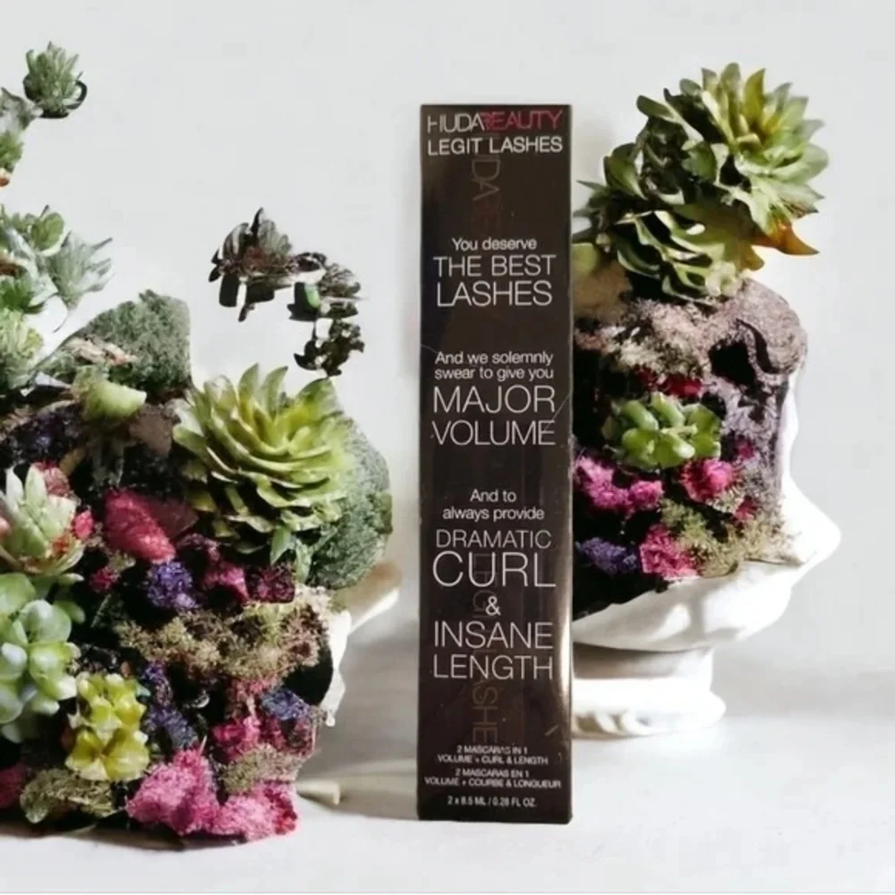 Huda Beauty Legit Lashes Double-Ended Volumizing and Lengthening Mascara NWT